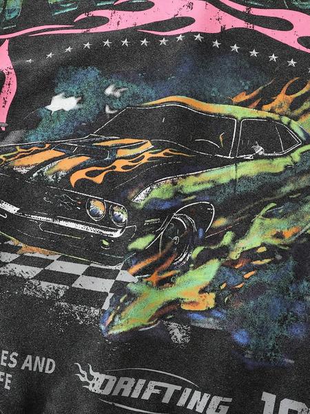 Men's Street Style Hooded Sweatshirt, Vintage Wash Short Design, Casual Fashion for Daily Wear & Outdoor Activities