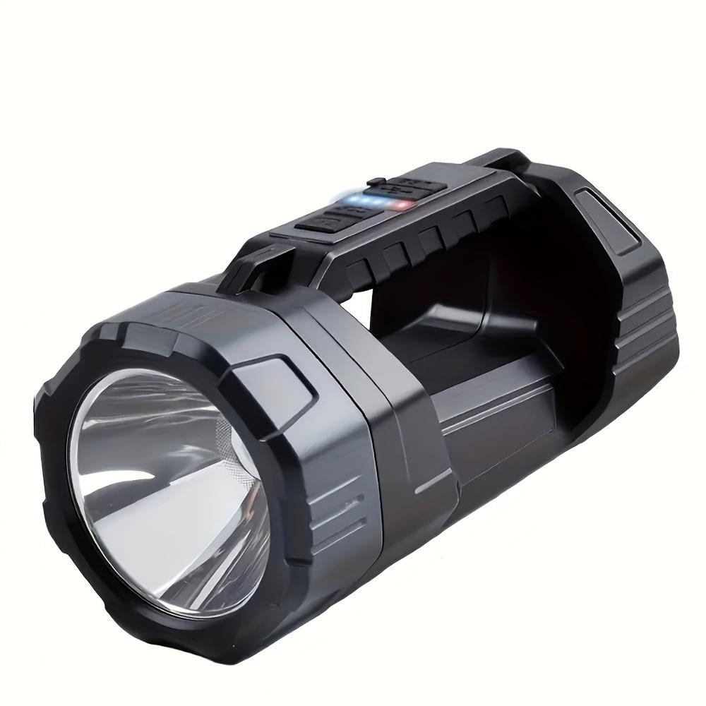 Rechargeable Spotlight Flashlight, Ultra-Bright LED Handheld Spotlight, USB-Charging Portable Lantern with Side Lighting, Strong Light Flashlight, Ideal for Emergencies, Hiking, and Camping