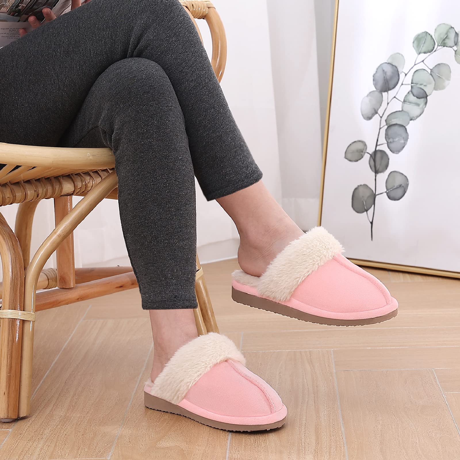 KIDMI Women's Fuzzy Slippers Memory Foam Slippers Waterproof upper Autumn Winter House Shoes Indoor and Outdoor Slippers Trendy Fluffy Bedroom Slides Plaform Short Plush Slippers Warm Walking Shoes KIDMI Women's Fuzzy Slippers Memory Foam Slippers Waterproof upper Autumn Winter House Shoes Indoor and Outdoor Slippers Trendy Fluffy Bedroom Slides Plaform Short Plush Slippers Warm Walking Shoes