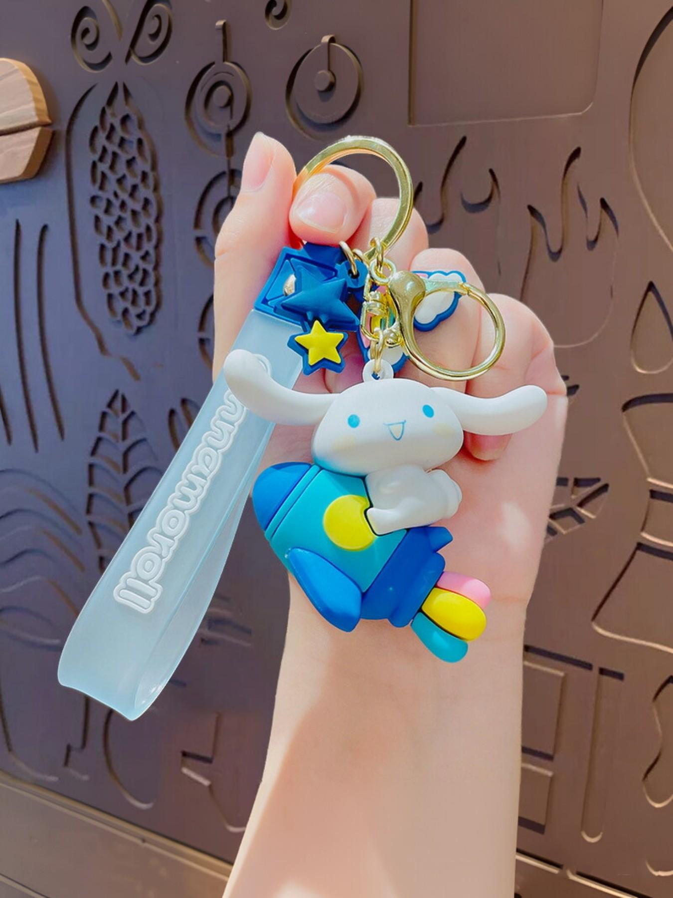 Creative Cartoon Universe Large Ear Dog Keychain, Cute Gingerbread Dog Car Bag Pendant, Small Gift, Holiday Gift, Fun Accessory