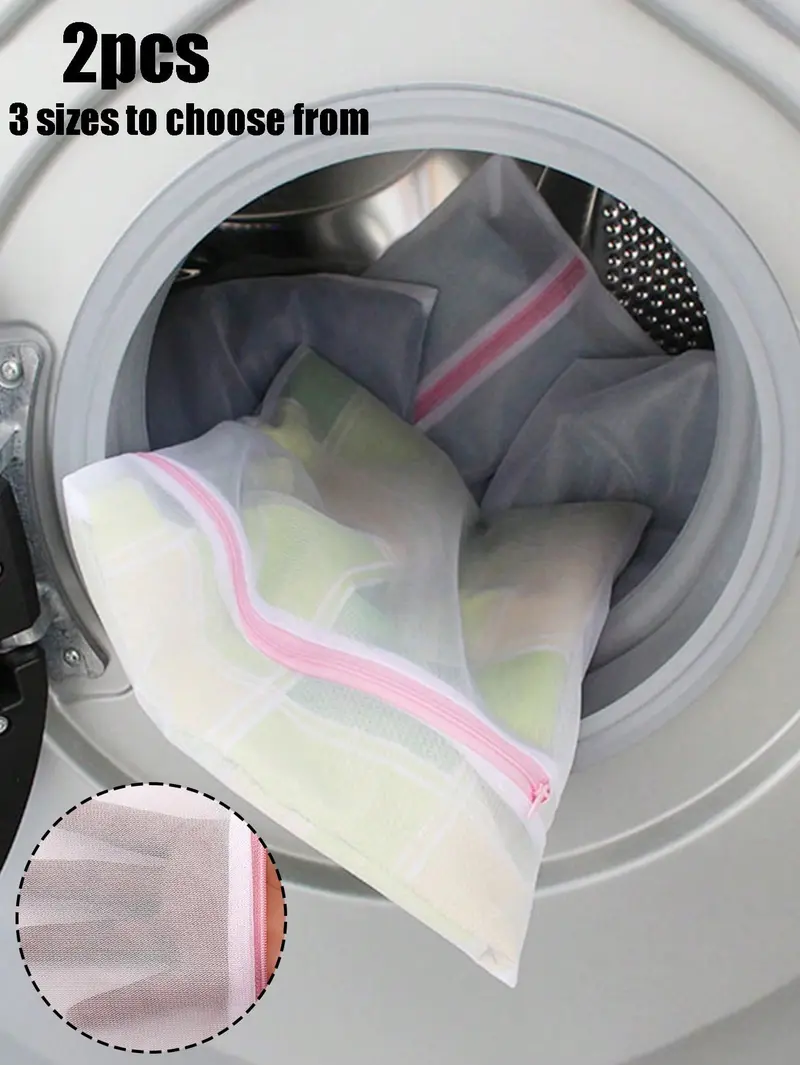 Mesh laundry bag, suitable for machine wash - Fine mesh laundry bag with zipper, can effectively protect clothes, underwear, socks, and various garments, preventing tangling and snagging, ideal for home laundry, travel, and dormitories