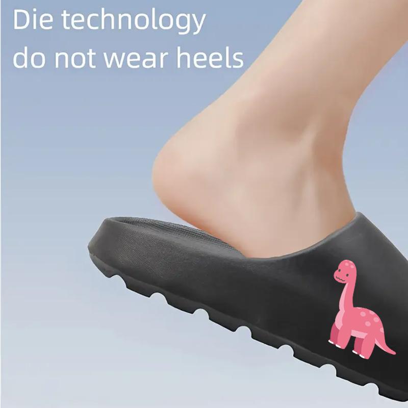 Cute Pink Dinosaur Print Slippers for Kids Soft Comfortable Non-Slip Home Shoes Cartoon Dino Footwear Indoor Outdoor Toddler Boys Girls Warm Cozy Slippers Lightweight Breathable Slip-On Shoes