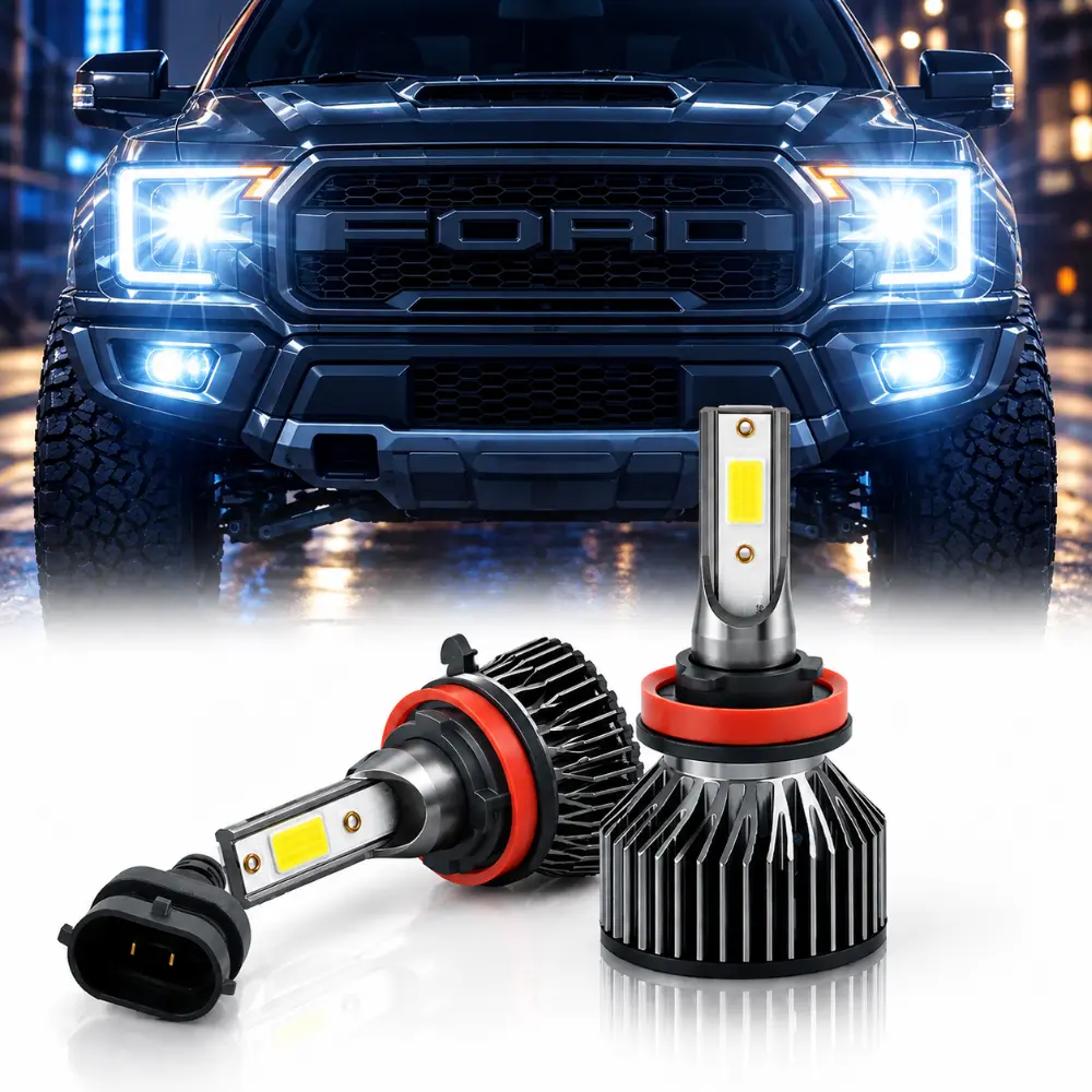 OPRAH 2PCS LED Headlight Bulbs - Headlight Kit (High/Low Beam Bulbs), Compatible with H1/H4/H7/H8/H9/H11/9005 Bulb Sizes, V6 Mini Car LED Headlights, 2400 Lumens, 6000K Cool White Vehicle Lighting, Super Bright LED Headlight Bulbs, Car Accessories.