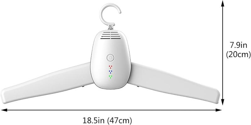 Electric portable dryer - Mini dryer, ultra quiet motor portable dryer, foldable clothes rack, three-layer travel timer, suitable for business travel