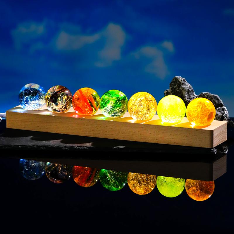 Healing Crystal Balls Set With Warm Light - Spiritual Gift For Her/Mom/Valentine’s Day!