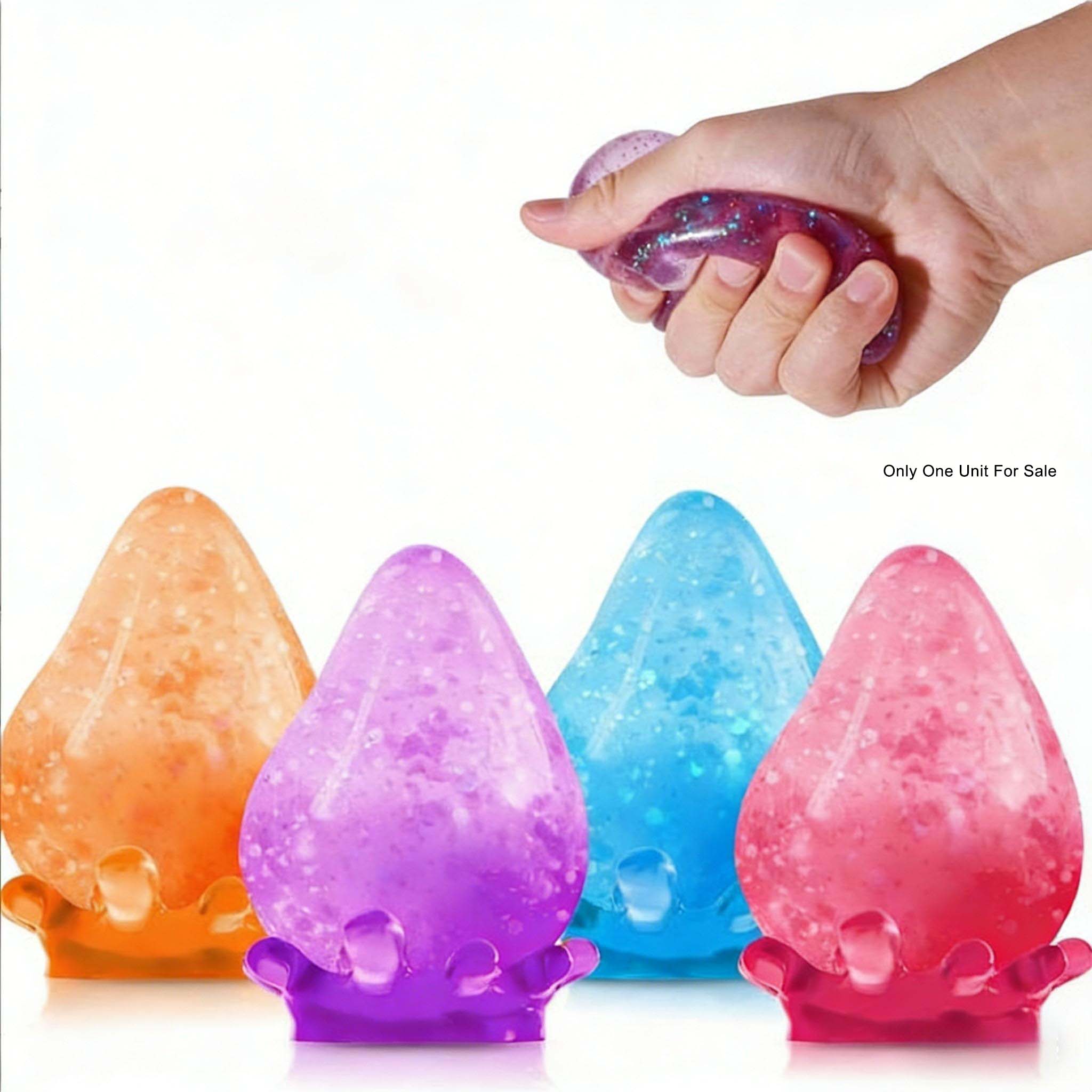 Multicolor Dream Water Drop Fidget Toy (Blue/Pink/Yellow/Purple Options), Flow-Texture Slow-Rebound Stress-Relief Toy, Stress Relief Fidgeting, Portable Sensory Toy for Students and Office Desks