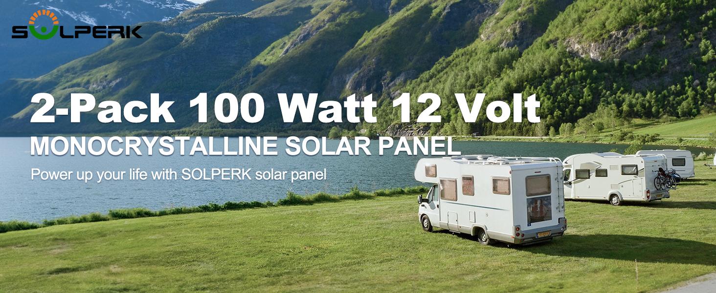SOLPERK 200 Watt Solar Panel 12 Volt, 2PCS 100W Solar Panel High-Efficiency Monocrystalline 200W Solar Panel for Home, RV, Camping, Marine, Rooftop, Off-Grid Applications, 2-Pack 100W Outdoorfun dealsforyou SOLPERK 200 Watt Solar Panel 12 Volt, 2PCS 100W Solar Panel High-Efficiency Monocrystalline 200W Solar Panel for Home, RV, Camping, Marine, Rooftop, Off-Grid Applications, 2-Pack 100W Outdoorfun dealsforyou