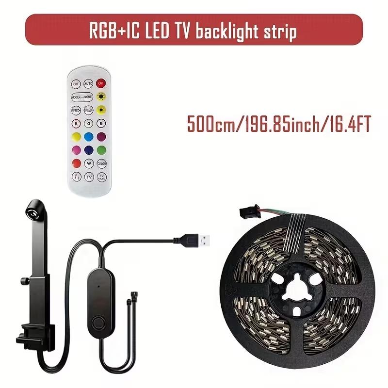 Smart TV LED Backlight Strip with Camera, Synchronized Display, Compatible with 32-85 Inch Screens, APP Control Color Changing Light Tv Led Lights