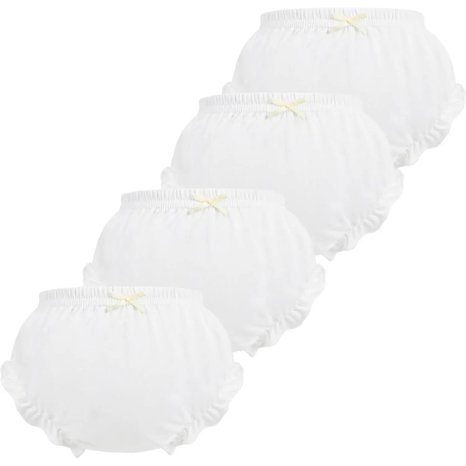 4 Pcs Cotton Baby Bloomers for Toddler Girls Newborn Diaper Covers Shorts UnderwearGift