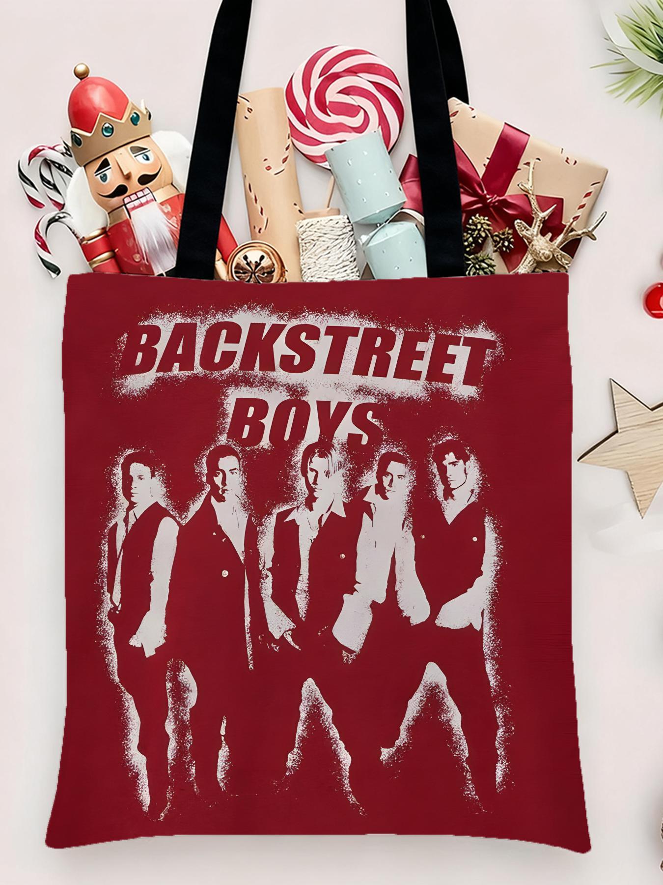 Backstreet Boys band Storage Bags Canvas Shopping Bag Christmas Party Tote Women's Handbag Festive Large Capacity Bag for Outdoor Picnic Party Travel Shopping Anime Crossbody Bags for Boys Girls Students Simple Tote