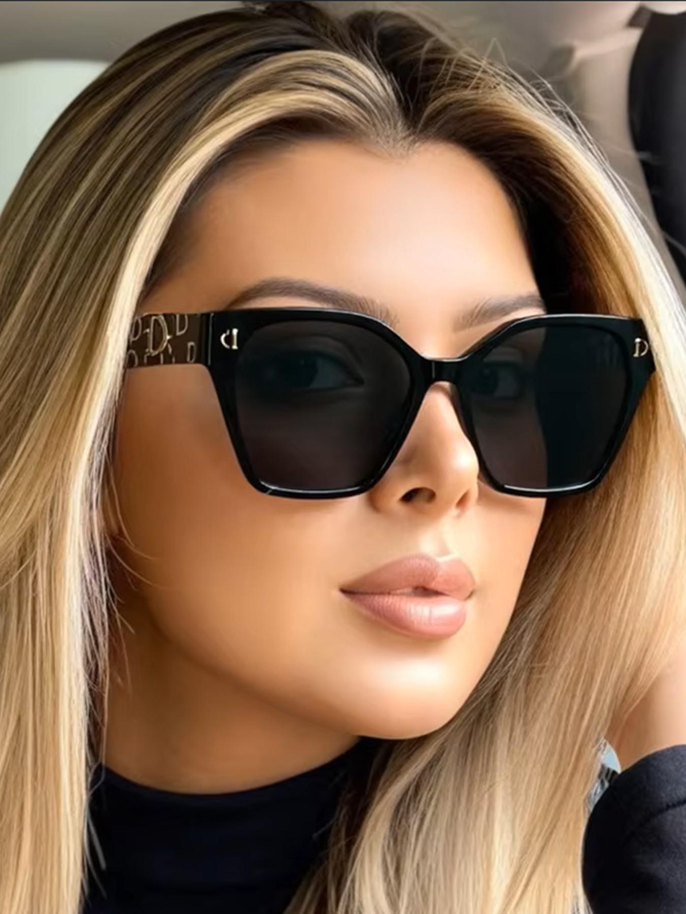 Women's Fashion Sunglasses 2026 New Versatile All-Season High-End Trendy Sun Glasses, Retro Simple Party Outdoor Shades