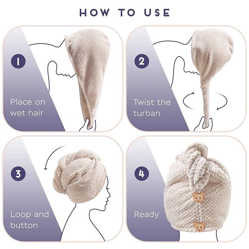 1/3 Pcs Women's Dry Hair Towel, Pineapple Dry Hair Cap, Soft Microfiber, Wrap Hair, Water-Absorbent Quick-Drying Towel Wrap Hair Towel, Hair Turban Towel