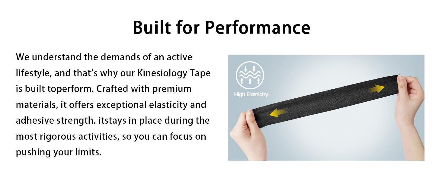 Dimora Kinesiology Tape 4 Rolls - Elastic Cotton Athletic Tape, 16.4 ft, 80 pre-cut tapes for muscle pain relief. Pair with KT tape, kinesiology tape, KT tape for knees, and skin tape for added support.