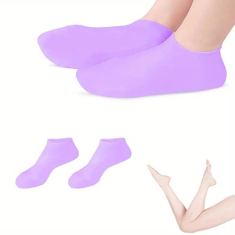 Women's Moisturizing Silicone Foot Socks, Anti-Friction Heel Protection, Ideal for Dry Cracked Feet, Comfortable and Durable