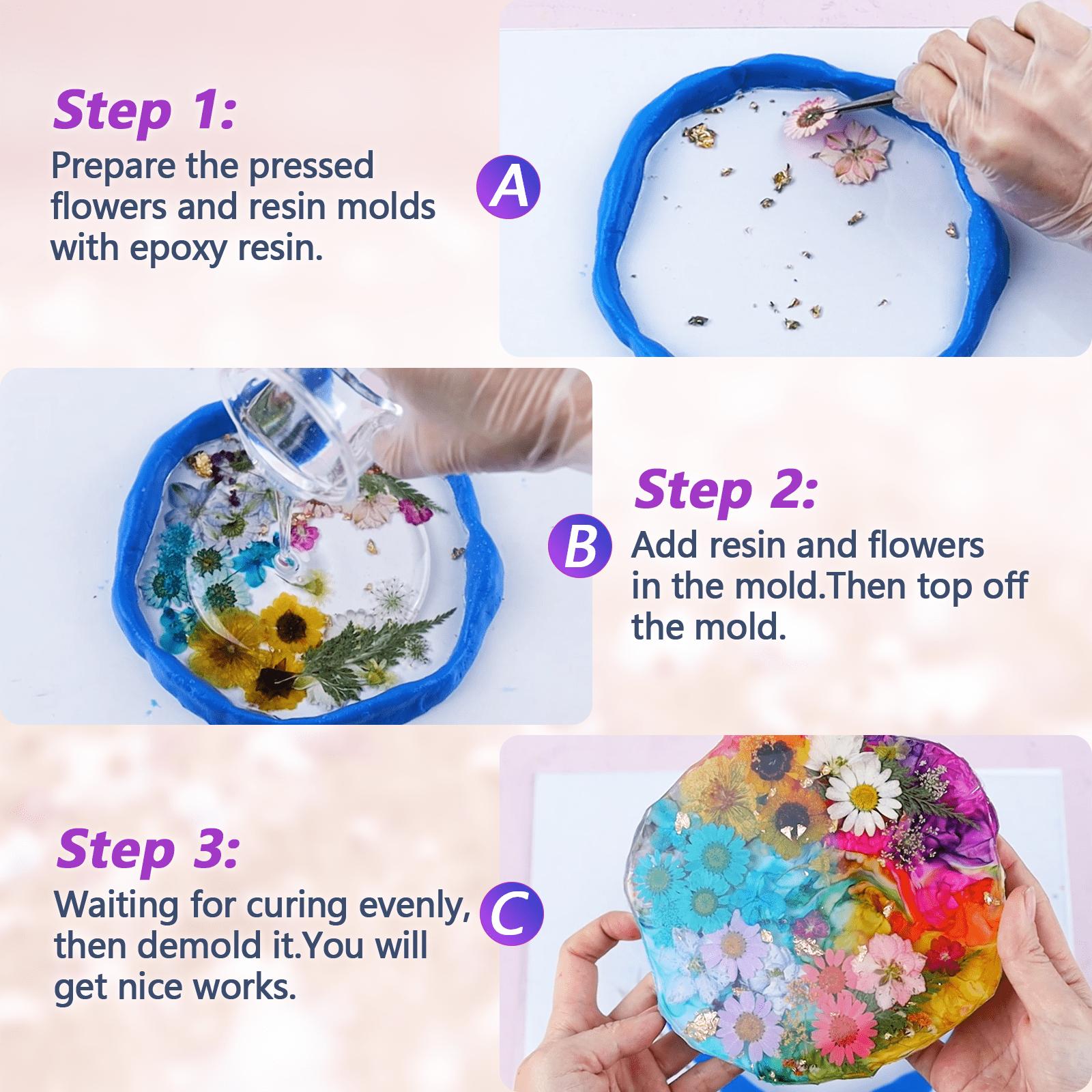 153 PCS Jewelry Making Kit / 85Pcs Dried Flowers Kit / Unique Resin Bezels, Beginner Resin Kit,Christmas gift, Resin Accessories for Keychains, Jewelry, Earrings,necklaces,Pendants,DIY Handmade Holiday Gift Crafts, Uv Light,Christmas Gifts - Let's Resin