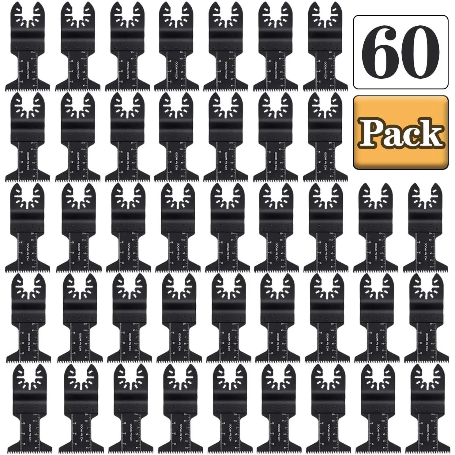 60PCS Oscillating Tool Saw Blades Quick Release Blade Kit| Blades for Cutting Wood Soft Fit Multimaster Chicago