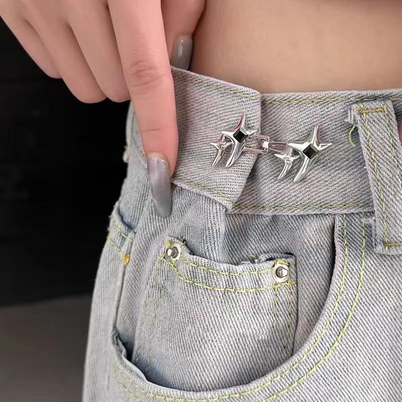 Star Design Waist Buckle, 1 Pair Detachable Waist Jeans Buckle, Fashionable Waist Buckle, Household Sewing Accessories for Women