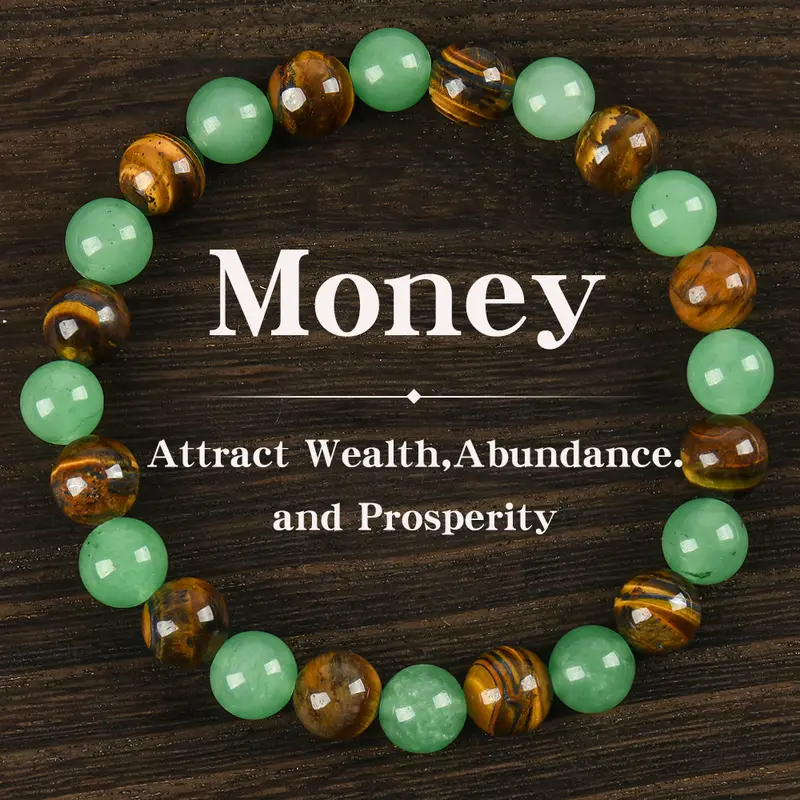 Unisex Tiger Eye & Green Aventurine Beaded Crystal Bracelet - Adjustable Size (5.9-7.87in) Charms for Unisex Wear, Abundance, Wealth-Attracting Adult Costume Jewelry Unscented Anniversary Accessory Unisex Tiger Eye & Green Aventurine Beaded Crystal Bracelet - Adjustable Size (5.9-7.87in) Charms for Unisex Wear, Abundance, Wealth-Attracting Adult Costume Jewelry Unscented Anniversary Accessory