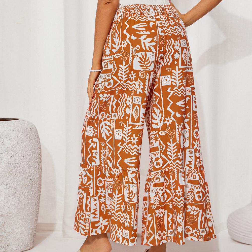 Grace Karin Women Elastic Waist Flared Pants Casual Vacation Full Length Bell-Bottoms SpringStatements Grace Karin Women Elastic Waist Flared Pants Casual Vacation Full Length Bell-Bottoms SpringStatements