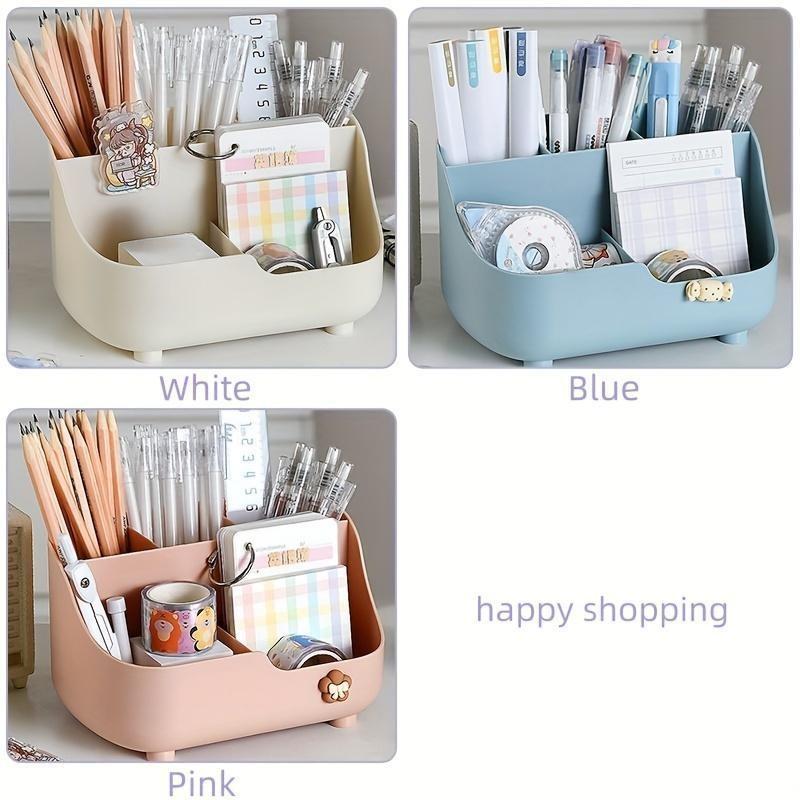 Large Capacity Storage Box Office Desk Organizer Multi-Functional Cosmetic Holder Student Pen Holder, Essential Desktop Organization Solution