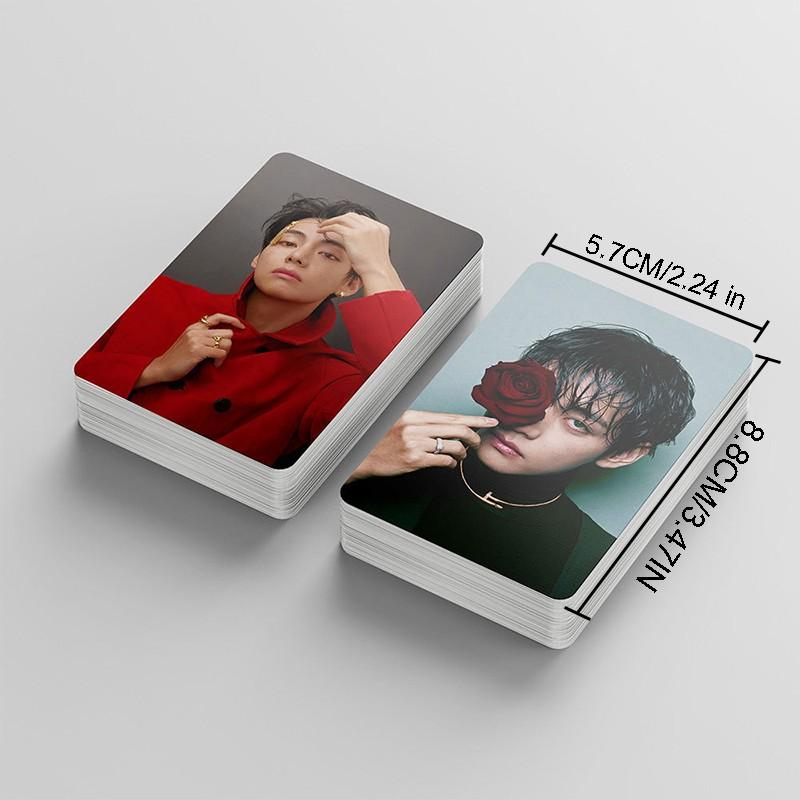 55 K-Pop Idol Single Theme Cards, Style Print Cards, High-Definition Photo Collectible Cards, Perfect for Fans and Collectors