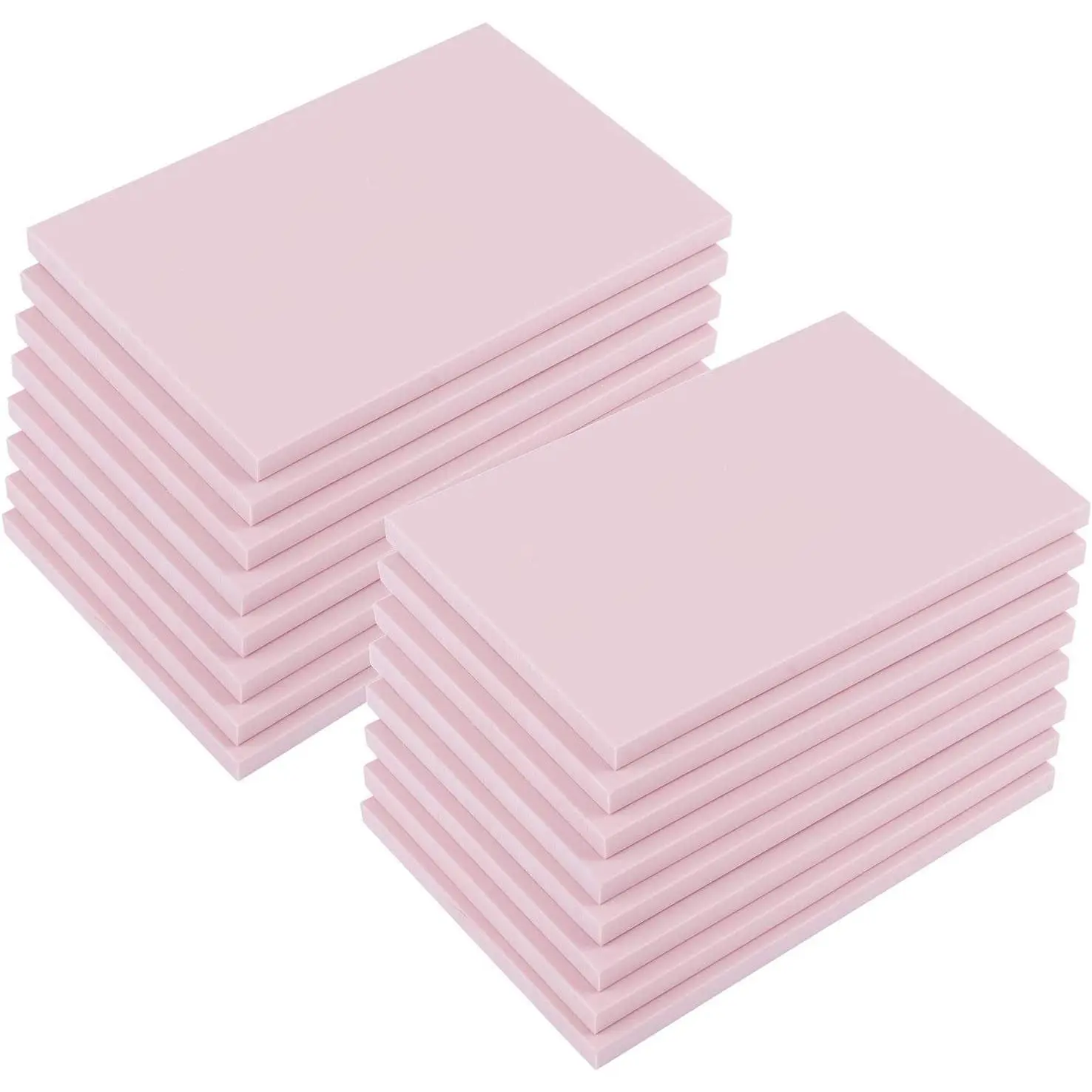 16 Pack Rubber Stamp Carving Blocks, 4 x 6 Inches Soft Linoleum Block for Beginners and Professional Engraving Printing, Stamp Making, Pink