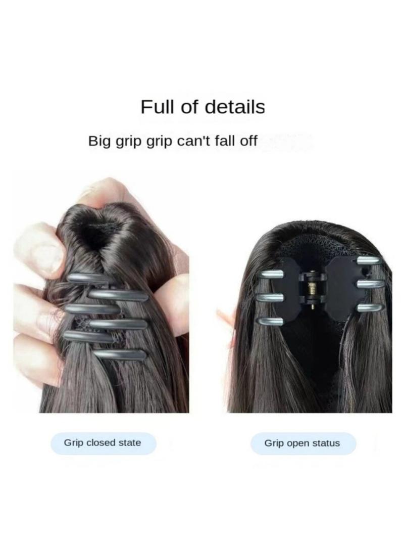 Long Wavy Claw Clip On Black White Bow Hair Extensions Pony Tail Hairpiece Lady Wigs for Women Wig Ponytail Bow Hair Accessories Girls Grab Clip Water Ripple Ponytail Braid High Value Wig Human Hair(Dark Brown,Black Bow) Long Wavy Claw Clip On Black White Bow Hair Extensions Pony Tail Hairpiece Lady Wigs for Women Wig Ponytail Bow Hair Accessories Girls Grab Clip Water Ripple Ponytail Braid High Value Wig Human Hair(Dark Brown,Black Bow)