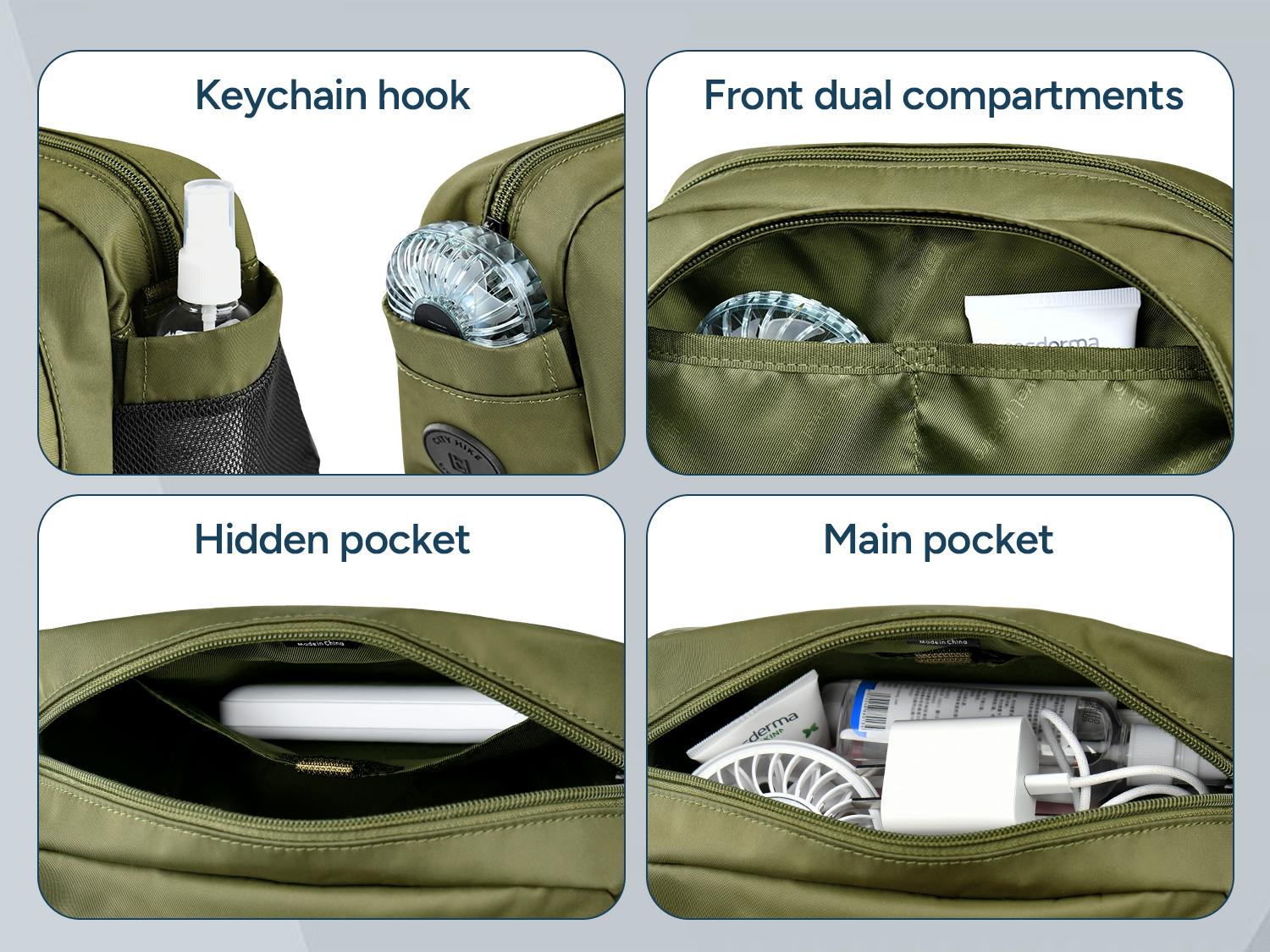 travel inspira Functional Multi Pocket Crossbody Bag Stylish Shoulder Bags Purse, Water-proof, Hiking,Outdoor,Travel,Leisure