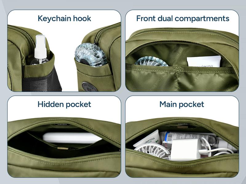 travel inspira Functional Multi Pocket Crossbody Bag Stylish Shoulder Bags Purse, Water-proof, Hiking,Outdoor,Travel,Leisure