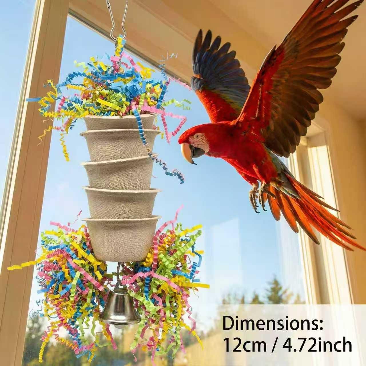 Parrot 5-Layer Feeding Cup, Interactive Food Holder, Suitable for Small Medium Parrots, Enhances Foraging Fun, Ideal for Biting & Grinding Beaks