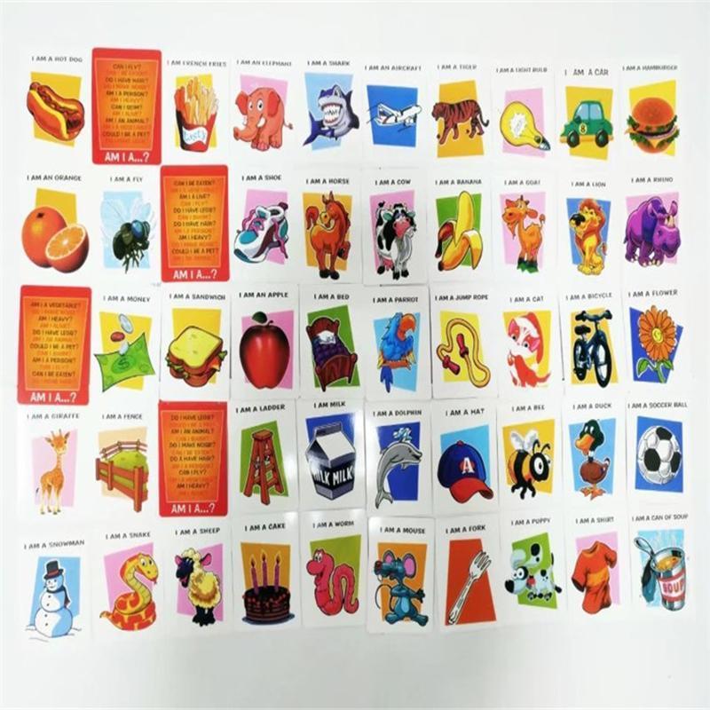 Kids Funny Cards Board Game Toy Guess Who I Am Game Family Party Game Parent-Child Interactive Educational Board Game Toy Gifts