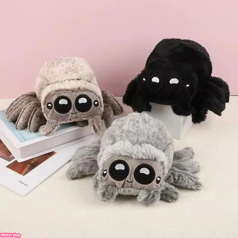Cute and Fluffy Spider – Soft stuffed animal, durable polyester material, unique and fun gift, Halloween decoration, adorable animal design, party supplies, huggable spider., Cuddly Doll Gift, Soft Stuffed Animals