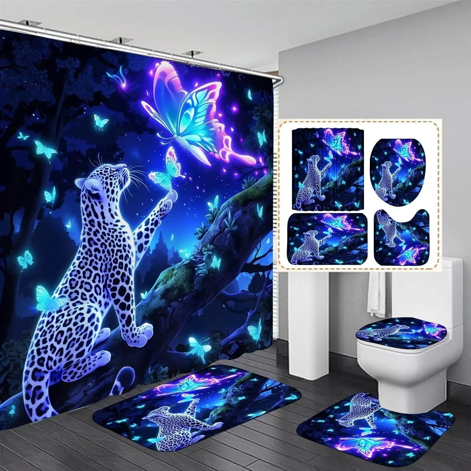 Blue Shinny Leopard
