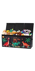 Unicorn Extra Large Toy Box Chest with Flip Lid for Kids, Collapsible Oxford Toy Storage Box with Handles Mesh Pockets, Sturdy Waterproof Toy Box for Bedroom Playroom, 37.7×12.5×15.7 Inch
