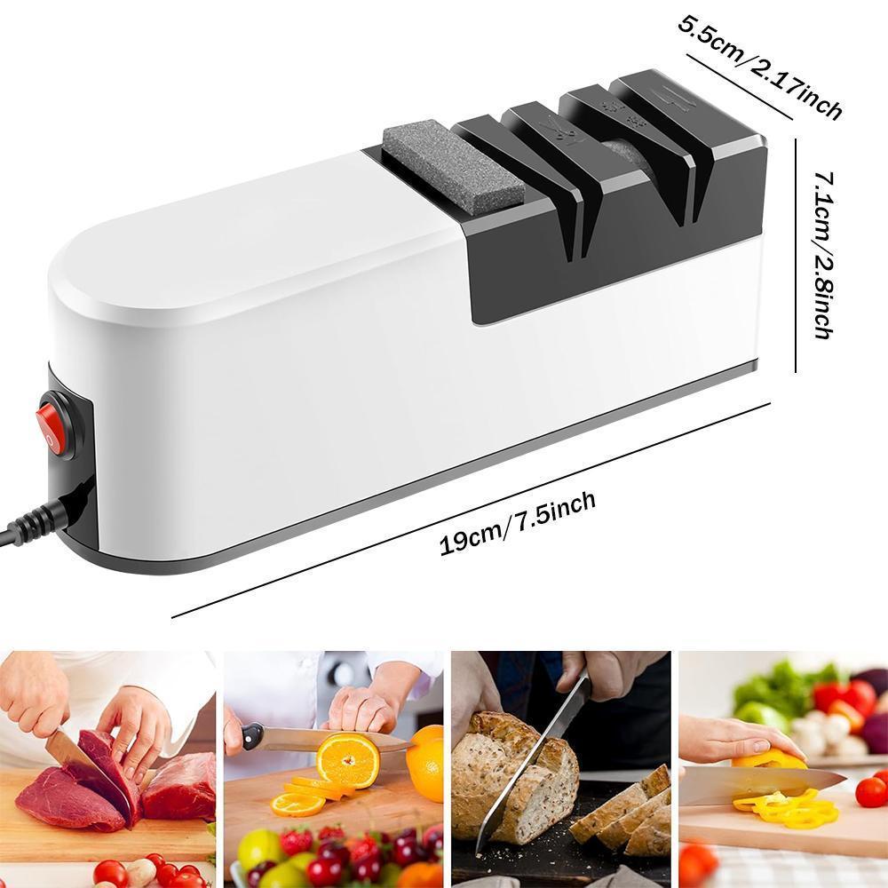 Electric Knife Sharpener USB 4-Stage Automatic Knife Sharpening Tool for Kitchen Knives, Fast Blade Repair & Polishing for Home & Professional Use#fathersdaygift
