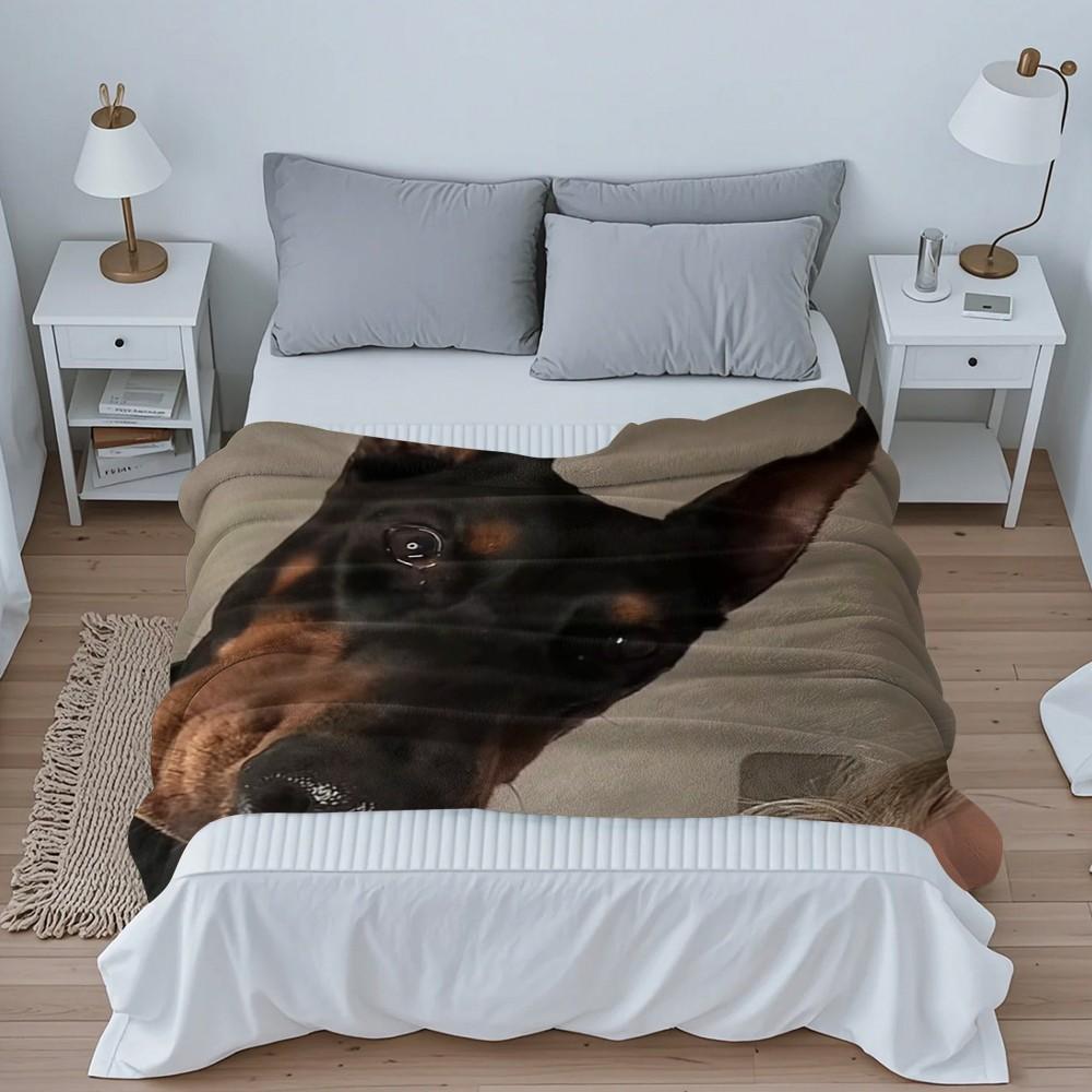 Funny Pattern Print Blanket, Flannel Series Bedding, Dormitory Blanket, Nap Blanket, Car Blanket, Office Blanket, Air Conditioning Blanket