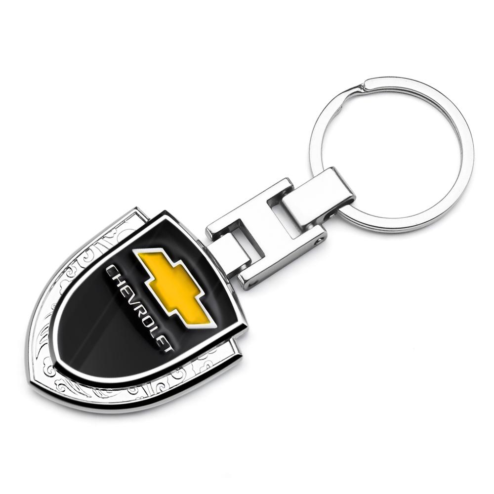 Car Style Metal Shield Keychain, Chevrolet Car Accessories, Durable Automotive Accessory, Stylish Vehicle Decoration, Keychain Attachment