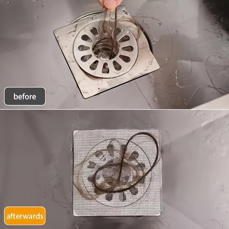 10 Pcs Drain Filter Cover for Hair Plugs, Disposable Shower Drain Hair Catcher, Bathroom Tub Hair Plugs, Floor Sink Filter Strainer Sticker, Drain Protector