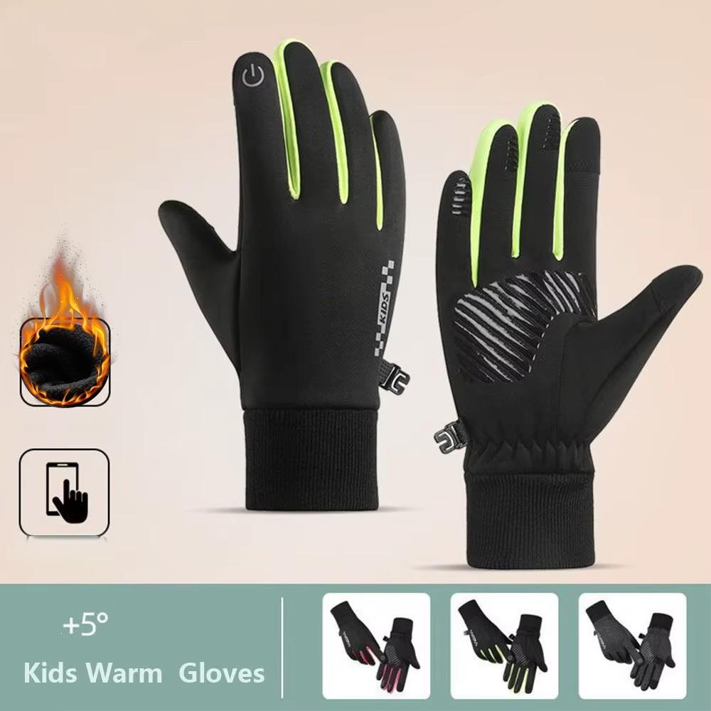 Kids Winter Gloves Warm Touchscreen Windproof Water Resistant Soft Lining Cycling Skiing Running Sport for Boys Girls Outdoor Sports Gloves