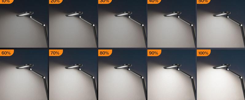 LED Desk Lamp With Adjustable Arm,Touch Control Dimming,10 Brightness Levels,Suitable For Home Office,Nail Lighting,Bedroomreading,Study And Work(black) Modern Design,Multifunctional Rgb Multicolored Light,15W