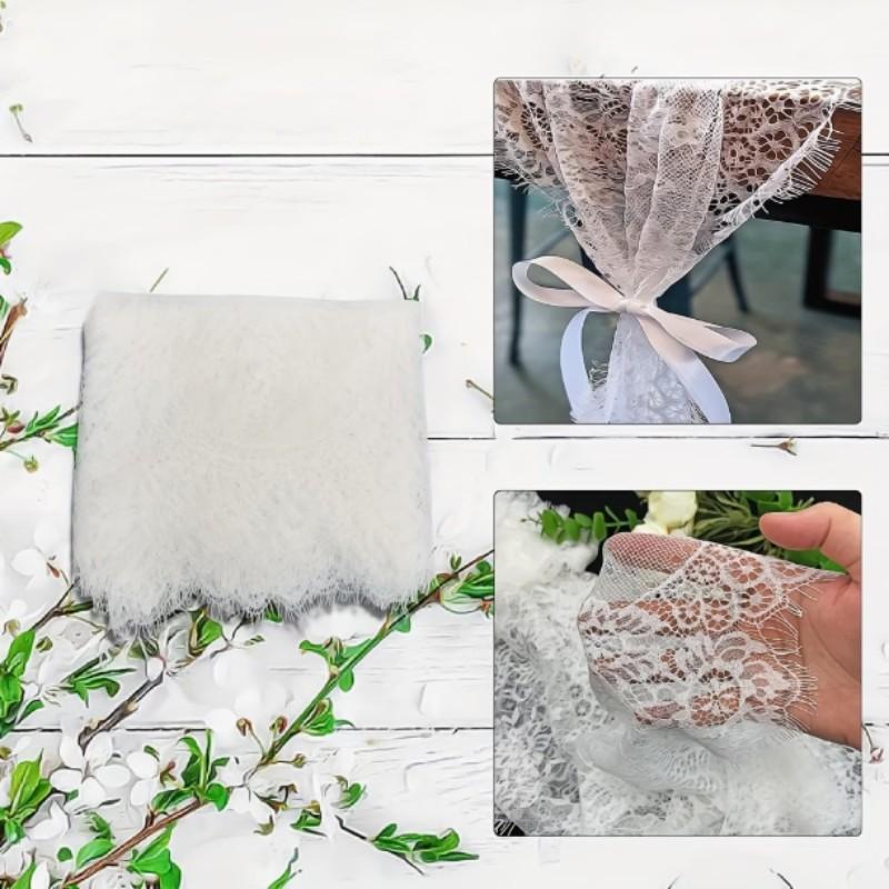 1Pack White Lace Table Runner 30 X120 Inch Embroidered Boho Table Runner for Wedding Party Bridal Shower Decorations Vintage Rustic Table Runners