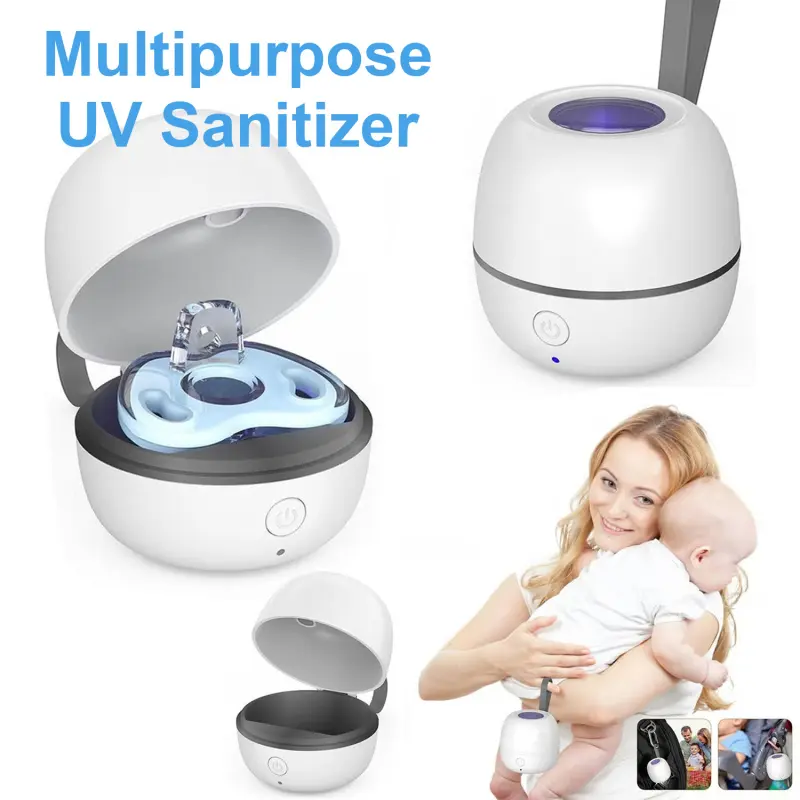 Portable UV Baby Bottle Nipple Sterilizer, Type-C Rechargeable Mini Sterilizer Box, 400mah Battery, Ideal Gift for New Parents