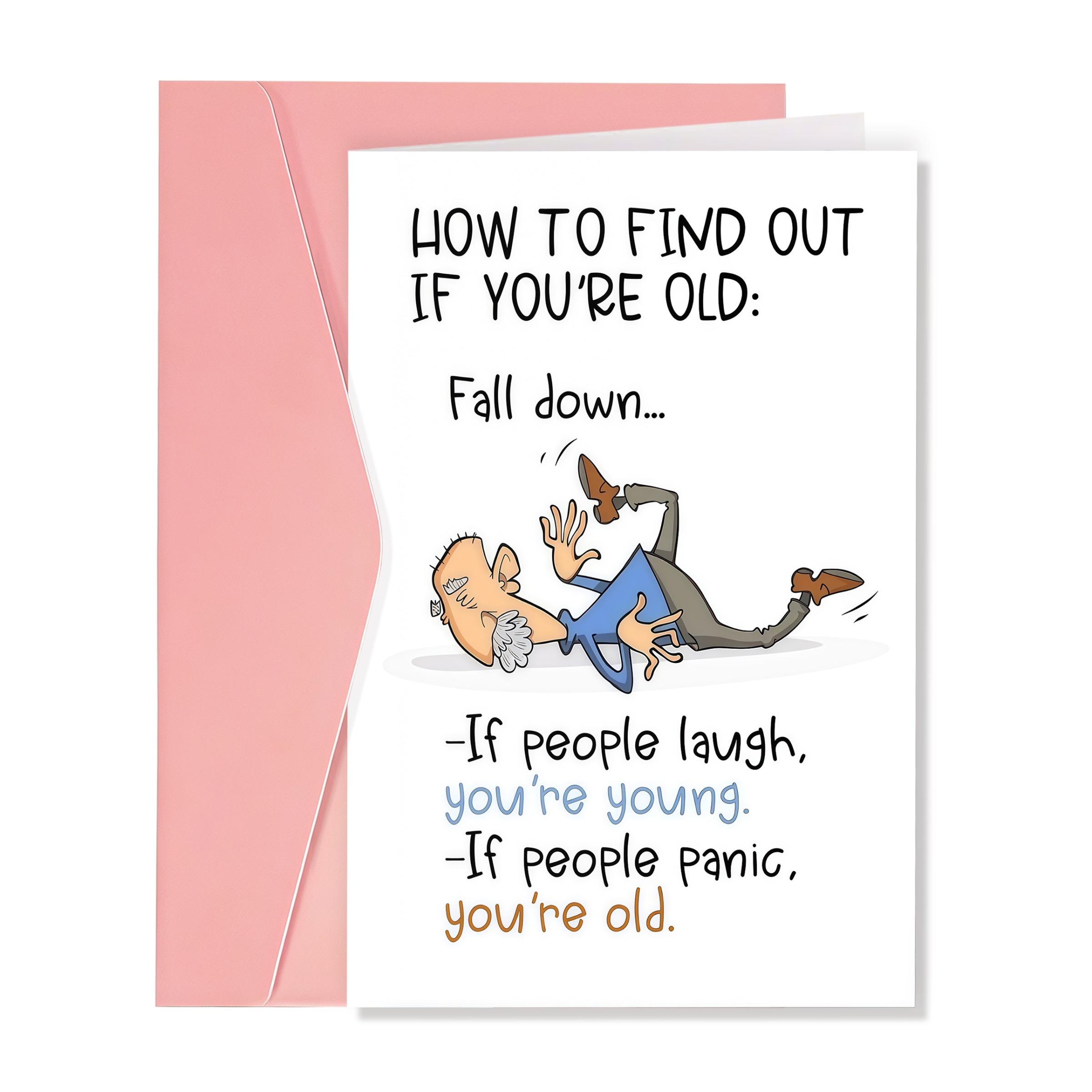 1pc Funny Birthday Card for Grandpa, Grandpa Birthday Card, Getting Older Birthday Cards For Old Friend, Humorous Gift Cards for Old Age, Funny Getting Older Birthday Cards for Friend, Birthday Gifts for Men | Grandpa | Dad | Him, Decorations for Men