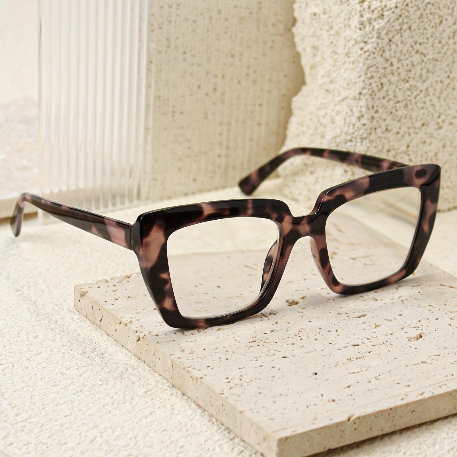 GIGULA 7-piece large frame progressive reading glasses, with spring hinge, close to the face, ladies' reading glasses, suitable for daily use parties, can be used for driving, High Quality Eyewear