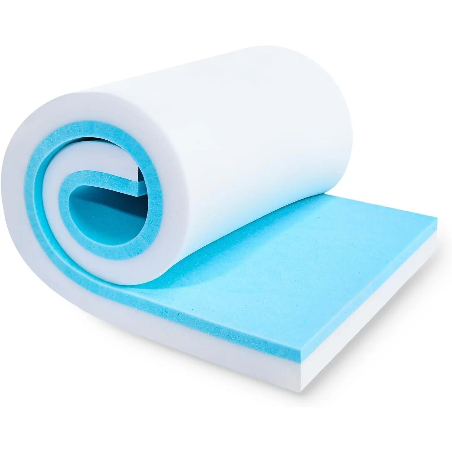 Upholstery Foam, 72" x 24" x 3" High Density Gel Memory Foam Padding Couch Cushion Support, Cut to Size Foam Replacement Pad for Sofa Sag Support