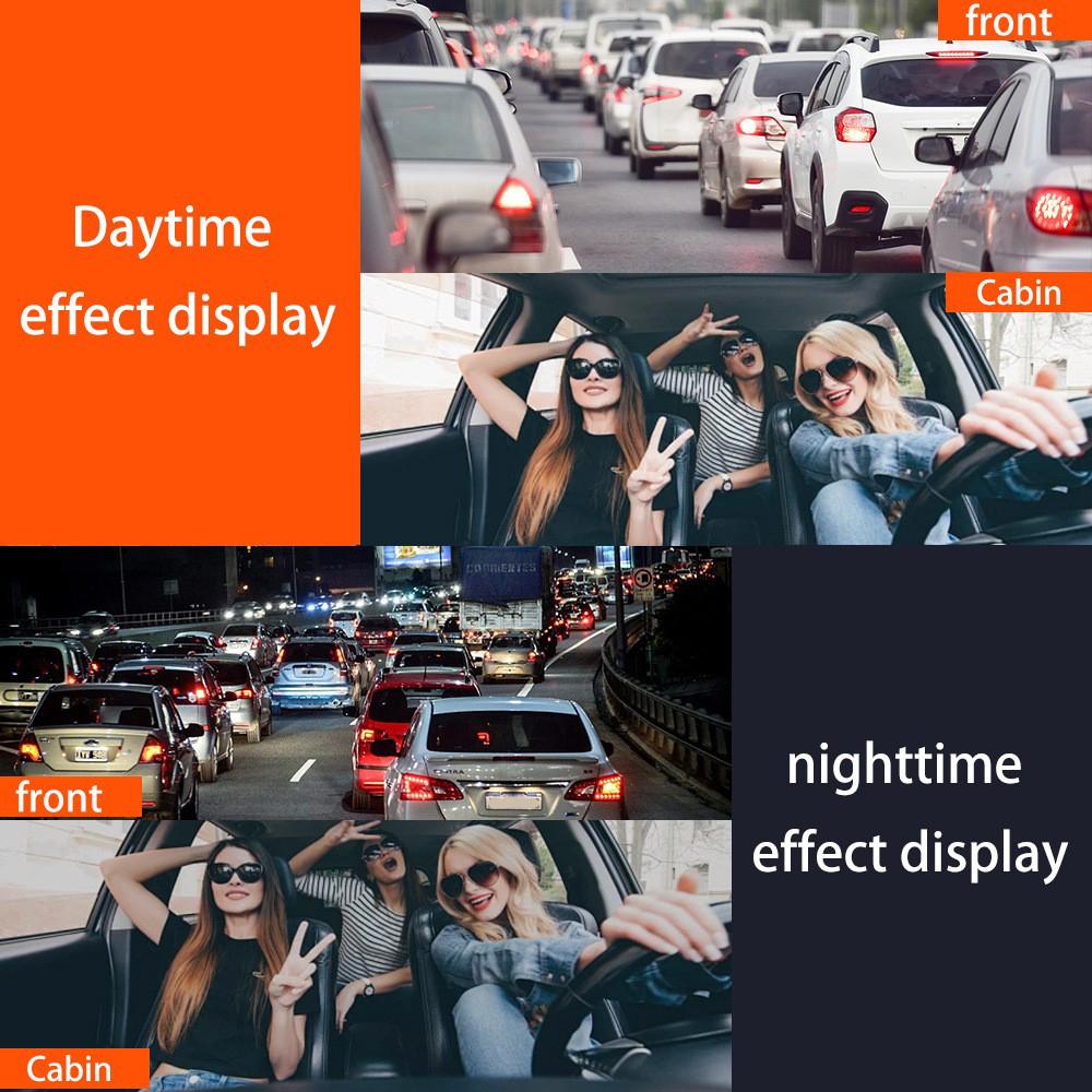 WHATOOK 4 Channel Car Dash Cam,1080P Car DVR with 64GB Memory Card,Car Video Surveillance with Night Vision,Parking Mode Car DVR Hd Screen Front Rear Left And Right dashcam