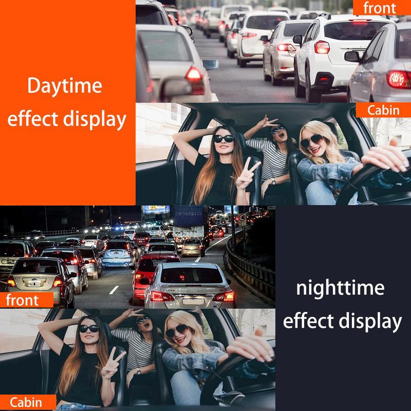 WHATOOK 4 Channel Car Dash Cam,1080P Car DVR with 64GB Memory Card,Car Video Surveillance with Night Vision,Parking Mode Car DVR Hd Screen Front Rear Left And Right dashcam
