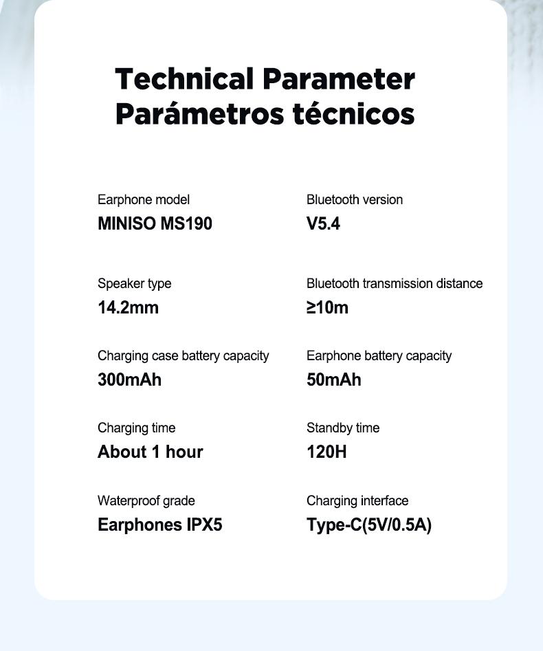 MINISO MS190 OWS Open Ear Bluetooth 6.0, Earbuds HIFI Sound Quality Music Wireless Earbuds, Gaming with Low Latency Wireless Headphones ,Colourful Sports,Earbuds Touch Control Built-in Mic Hearphones Compatible with Phone Computer