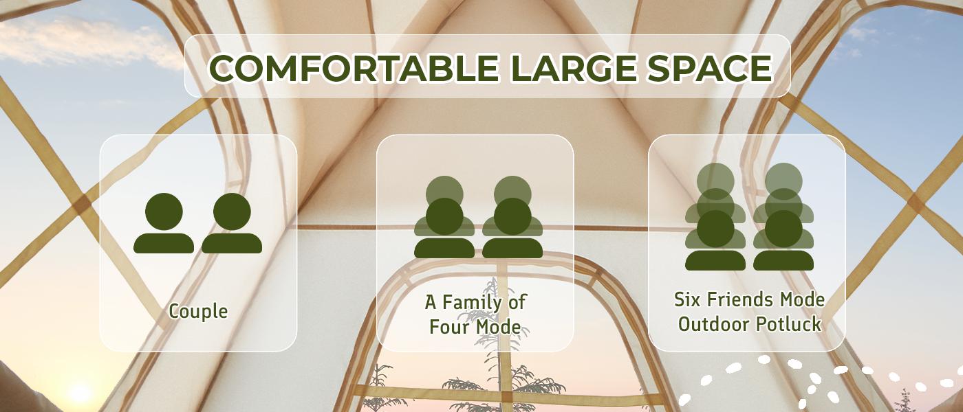 EROMMY Inflatable Camping Tents with Hand Pump, Air Glamping Tents, Easy Set up Waterproof and Windproof Blow up Tent,Easy Set up Blow up Tent for Family Camping