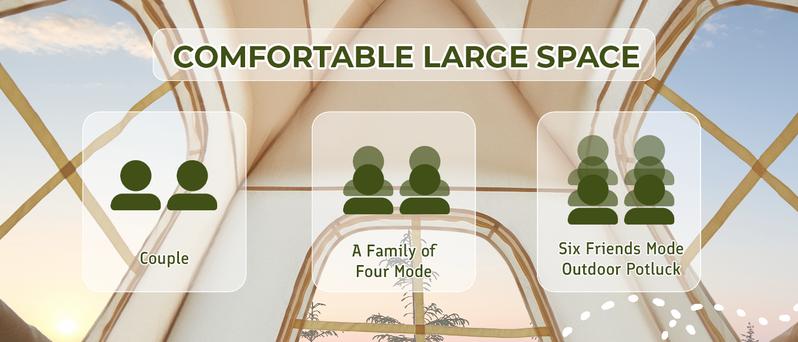 EROMMY Inflatable Camping Tents with Hand Pump, Air Glamping Tents, Easy Set up Waterproof and Windproof Blow up Tent,Easy Set up Blow up Tent for Family Camping